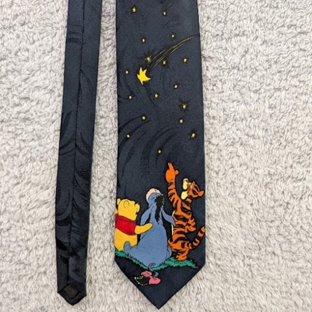 Necktie Winnie‎ the Pooh Tigger Eeyore Navy Blue Men's Neck Tie NWT